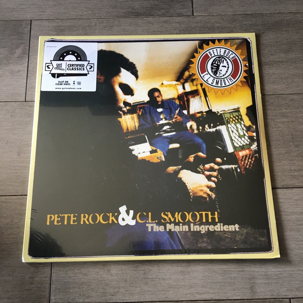 PETE ROCK & CL SMOOTH-THE MAIN INGREDIENT- ALBUM VINYL LP ((SEALED)) CLEAR VINYL